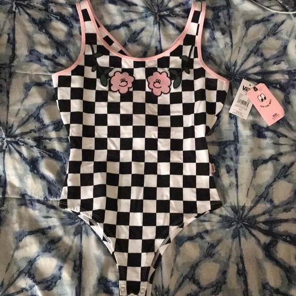 VANS x LAZY OAF CHECKERED BODYSUIT XS - Picture 1 of 4